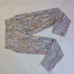 𝅺Evolution And Creation Snake Skin Print High Waist Leggings